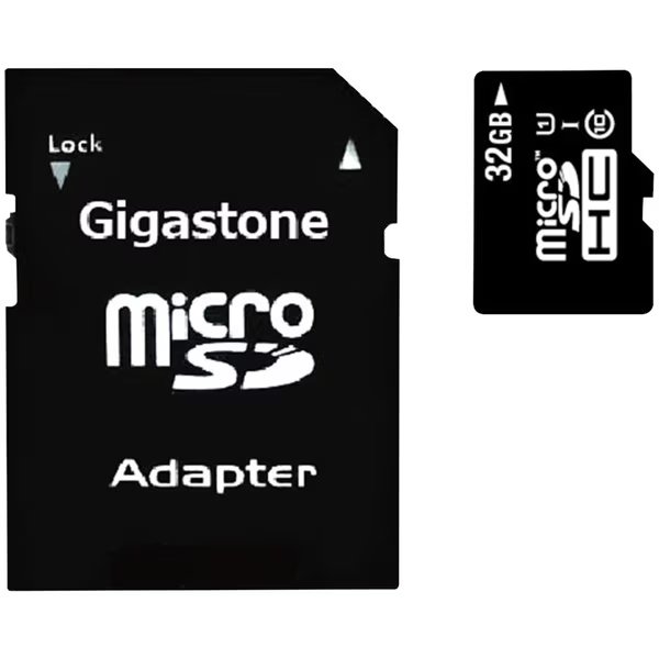 Prime Series 32GB microSD Card with Adapter, Gigastone, Mfr#: GS-2IN1600X32GB-R